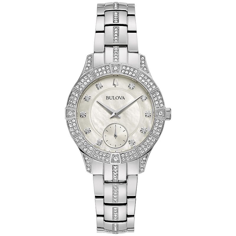 Bulova Women's Crystal Bracelet Watch - 96L291, Size: Small, Silver