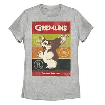 Juniors Gremlins Gizmo Paneled Three Rules Poster Tee