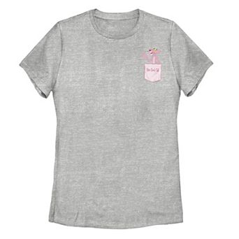 Juniors' The Pink Panther One Cool Cat Faux Pocket Tee