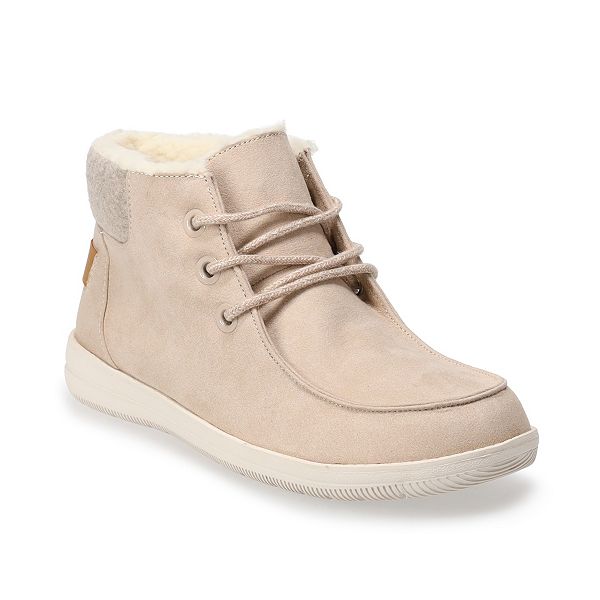 SO® Ivyy Women's FauxFur Chukka Boots Cream (6) BrickSeek