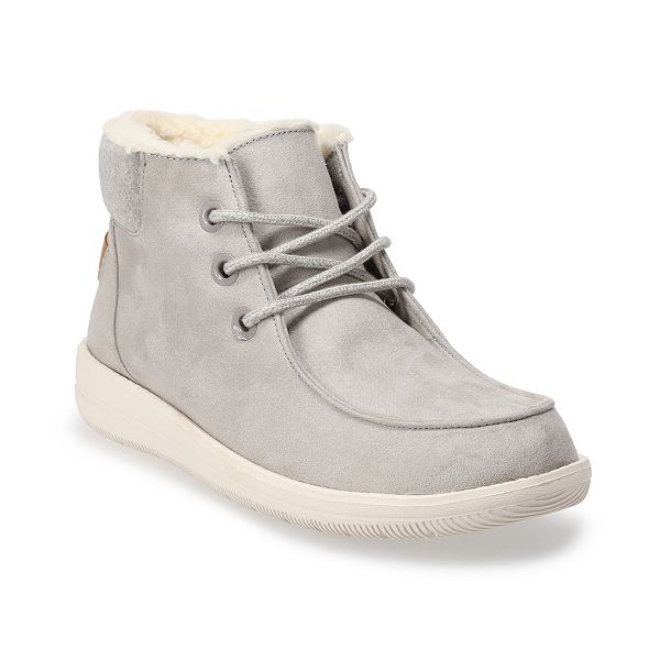 SO® Ivyy Women's FauxFur Chukka Boots Gray (10) BrickSeek