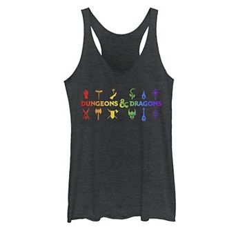 Juniors' Dungeons & Dragons Classes Rainbow Gradient Tank Top