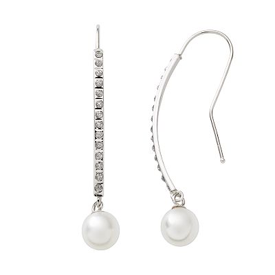 Diamond Fascination® 14k White Gold Freshwater Cultured Pearl