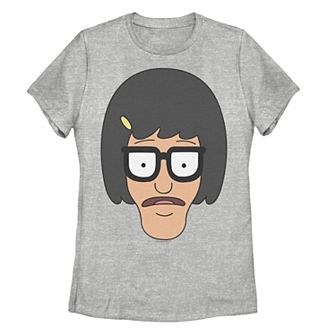 Juniors' Bob's Burgers Tina Big Face Graphic Tee