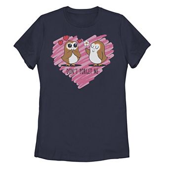 Juniors' Star Wars Valentines Don't Porget Me Sketch Heart Tee