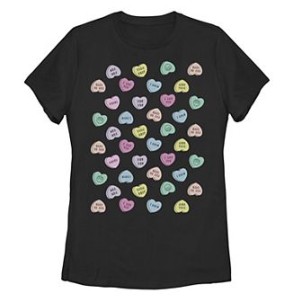 Juniors' Star Wars Candy Hearts Love Valentine's Day Tee