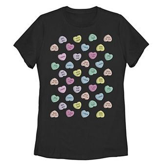 Juniors' Star Wars Candy Hearts Love Valentine's Day Tee