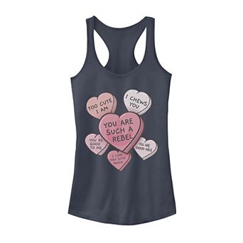 Juniors' Star Wars Valentines Candy Heart Quotes Tank Top