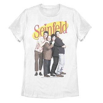 Juniors' Seinfeld Group Cast Logo Graphic Tee