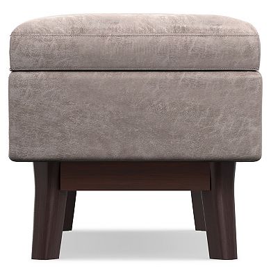 Simpli Home Owen Gray Rectangular Storage Ottoman