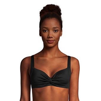 Women's Lands' End DDD-Cup Twist-Front Underwire Bikini Top