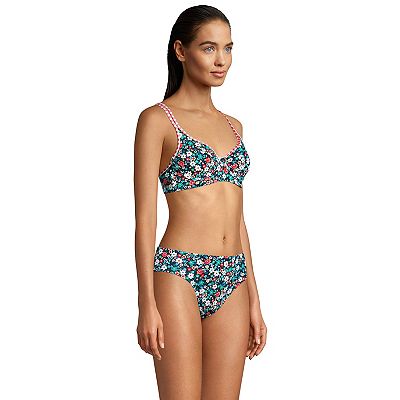 Women s Lands End UPF 50 Reversible Bust Enhancer Bikini Top