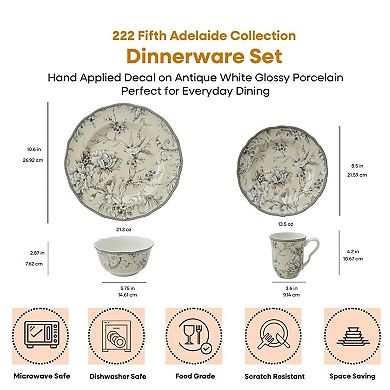 222 Fifth Adelaide 16-pc. Dinnerware Set