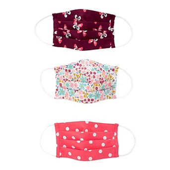 Kids' Carter's Polka Dot & Floral Washable Cloth Face Masks 3-Pack