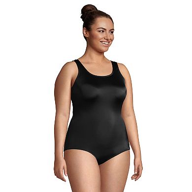 Plus Size Lands' End Tugless Tummy Control One-Piece Swimsuit