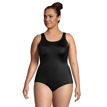 Plus Size Lands' End Tugless Tummy Control Chlorine Resistant One-Piece Swimsuit