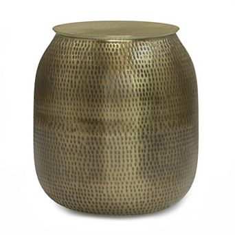 Simpli Home Griffen Metal Storage End Table