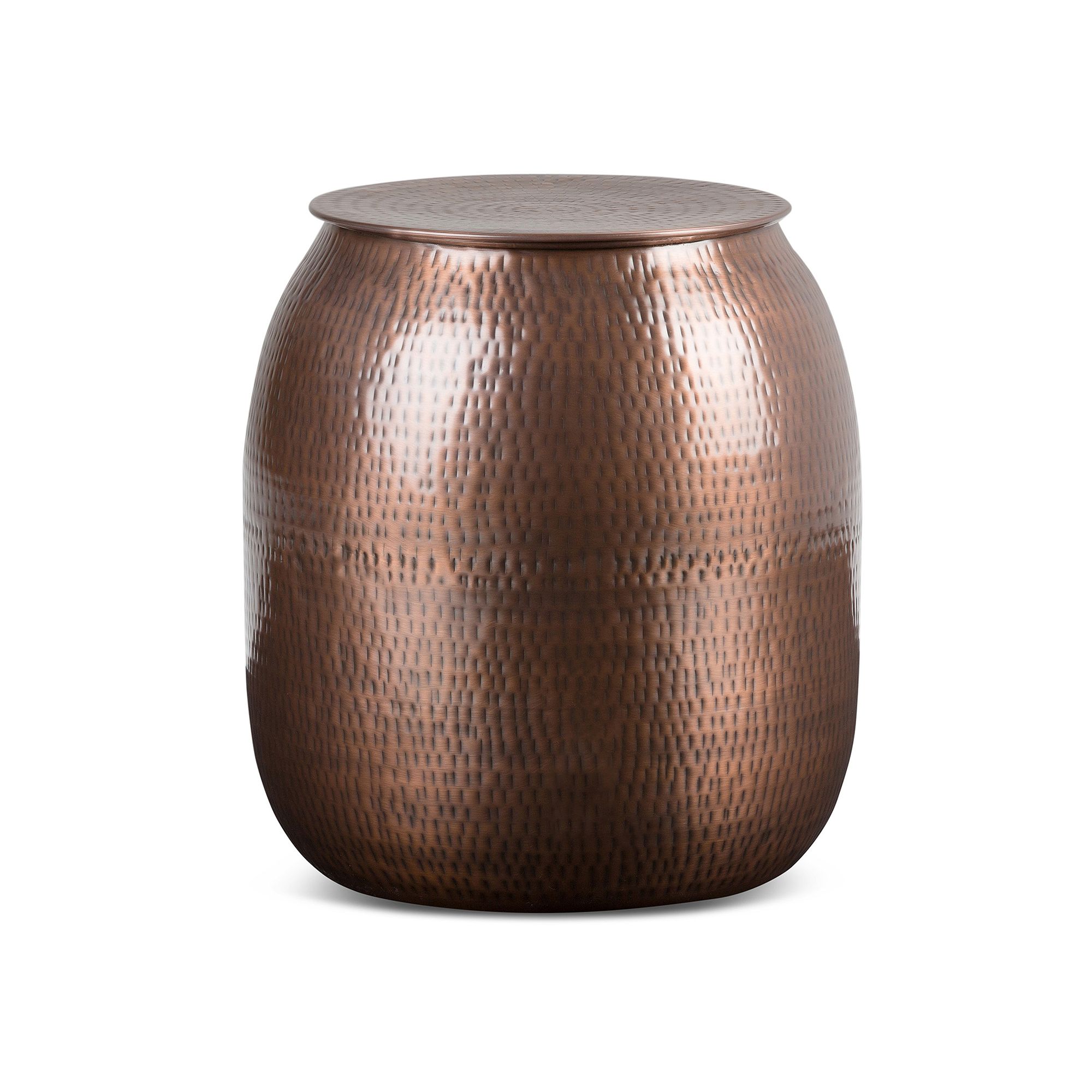 Simpli Home Griffen Metal Storage End Table, Brown
