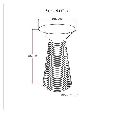 Simpli Home Sheridan Metal Accent End Table