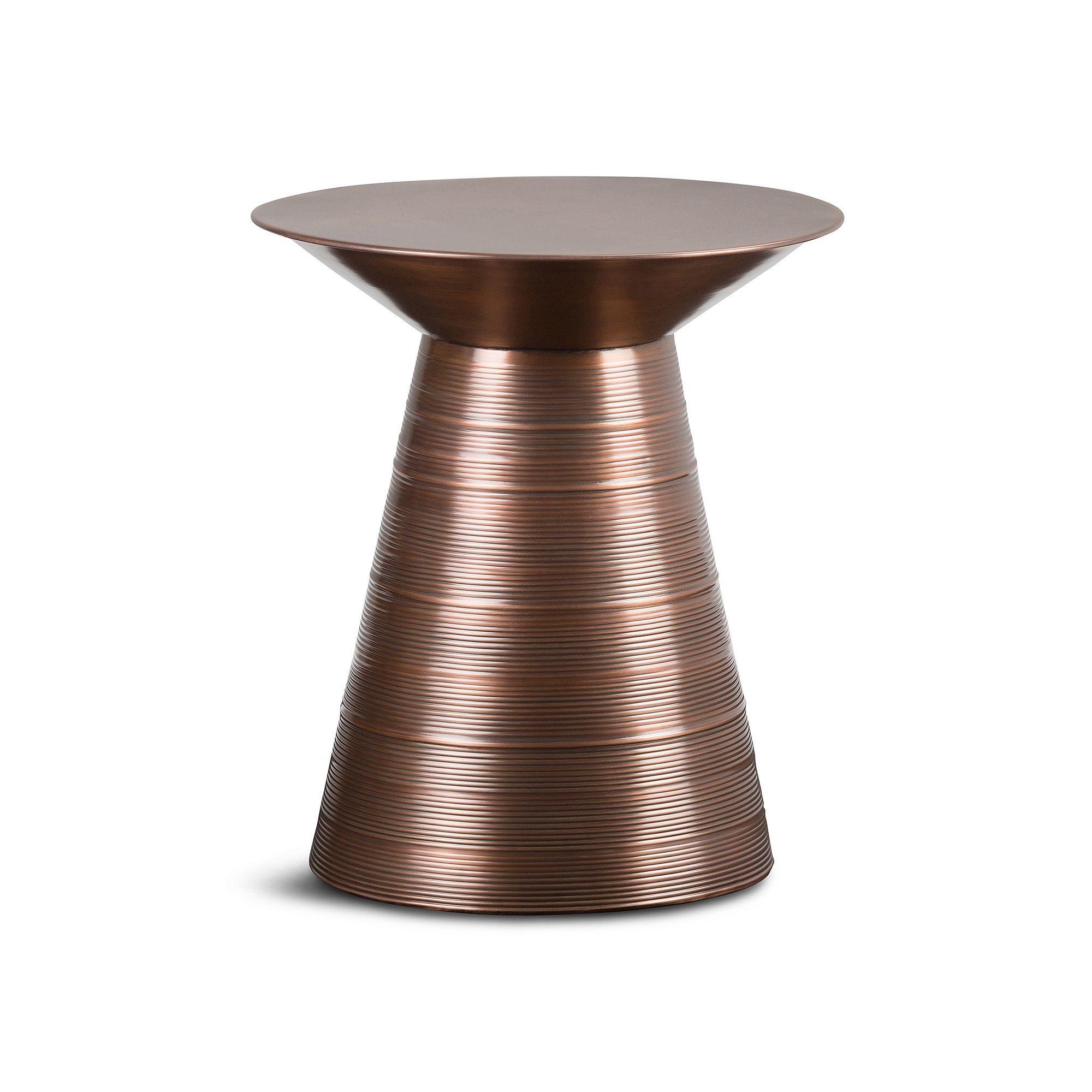Simpli Home Sheridan Metal Accent End Table, Brown