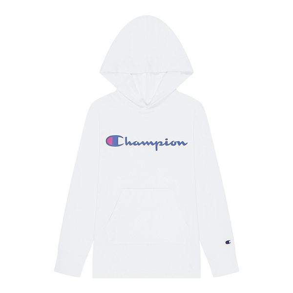 Girls 7-16 Champion® Script Hooded Tee