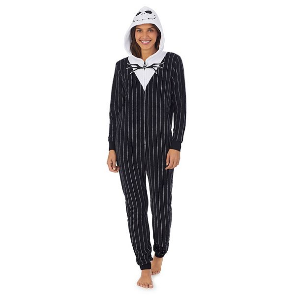 Women S Jack Skellington Hooded One Piece Costume Pajamas
