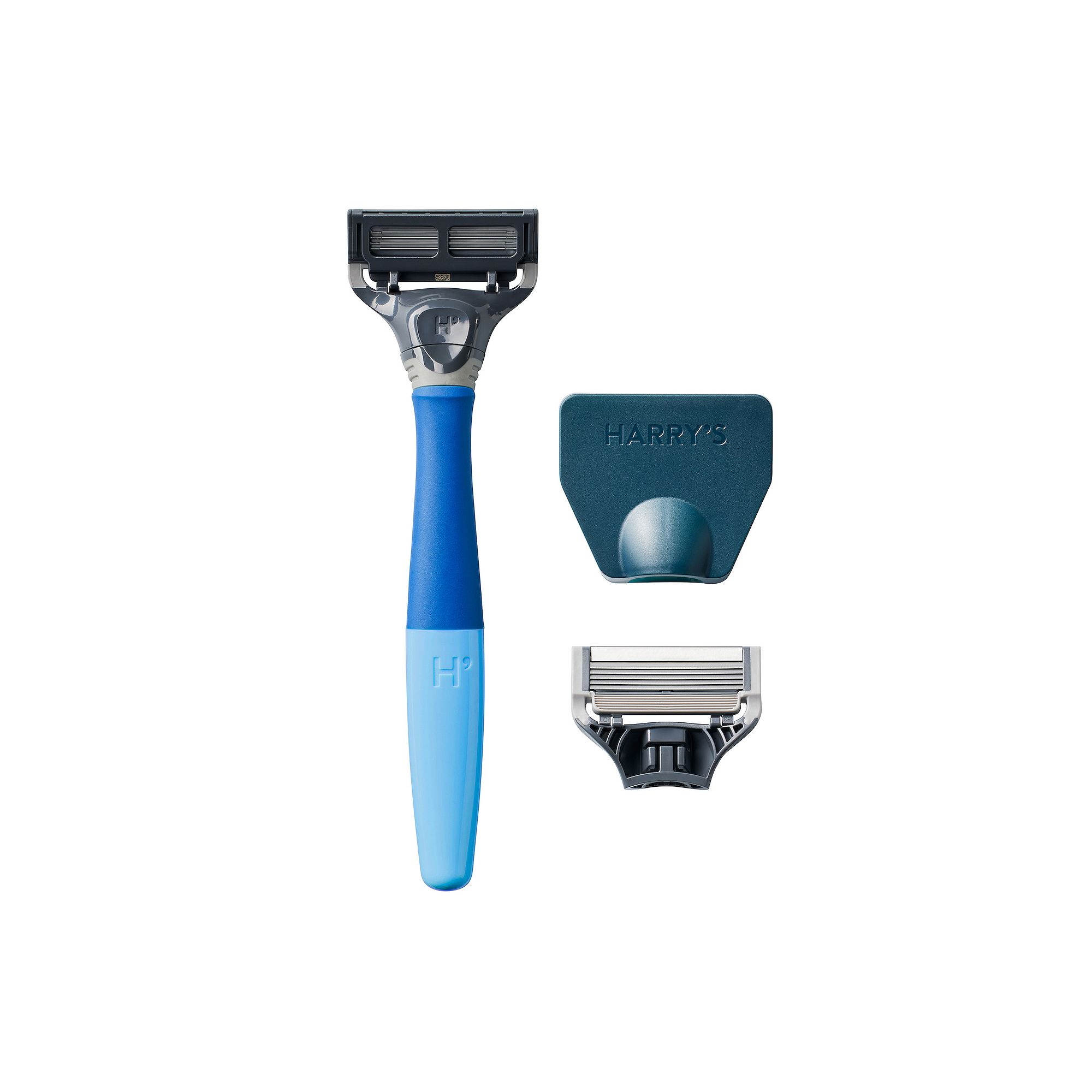 Harrys 5-Blade Mens Razor Set, Blue Blue