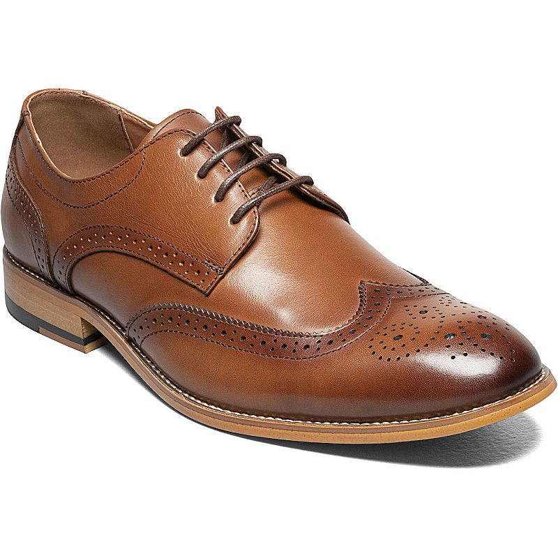 Stacy Adams David Men's Leather Wingtip Oxford Shoes, Size: 11, Red