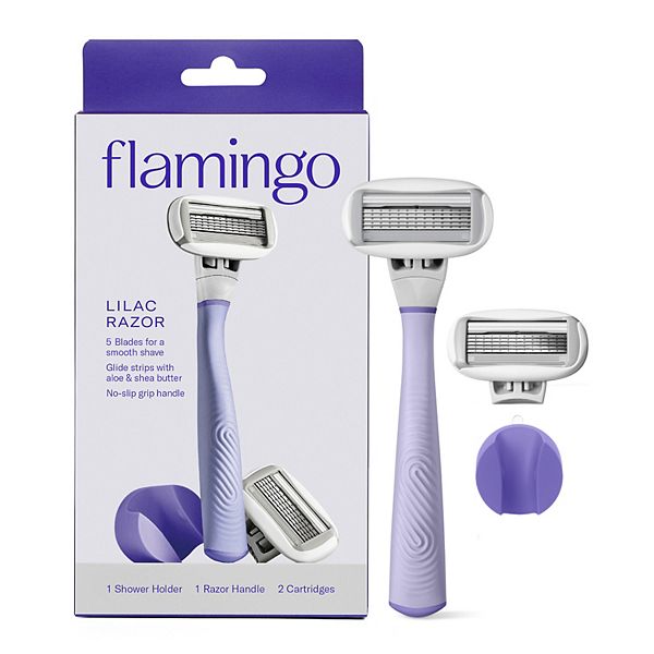 Flamingo Women's 5-Blade Razor with Replacement Blade Cartridge