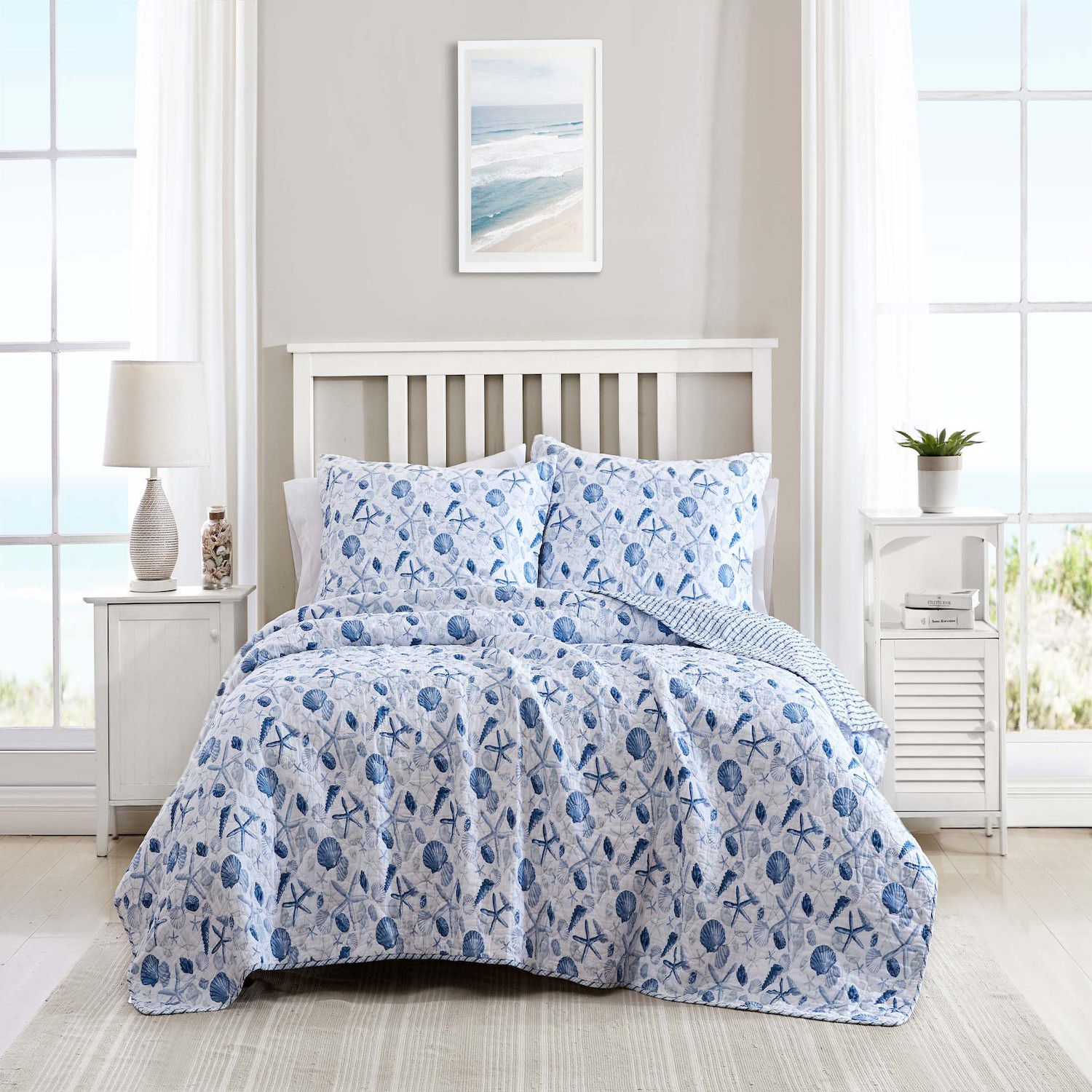 Image for Laura Ashley Sea Whispers Quilt Set with Shams at Kohl's.