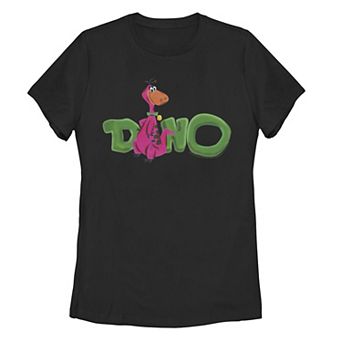 Juniors' The Flinstones Dino Artsy Text Graphic Tee