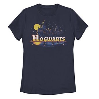 Juniors' Harry Potter Hogwarts Moonlight Graphic Tee