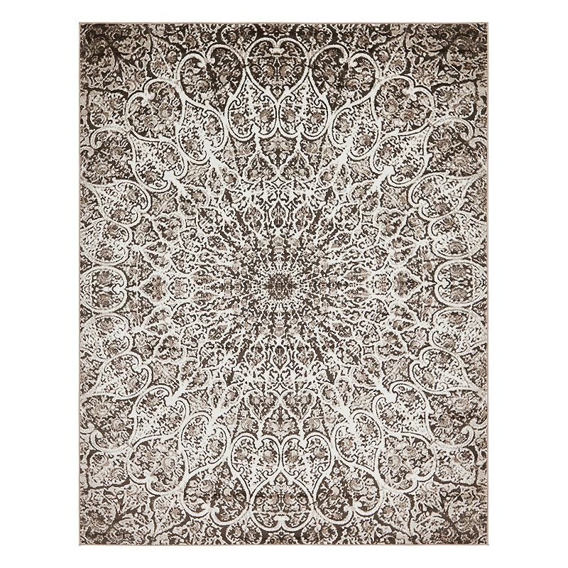 Unique Loom Grace Sofia Rug, Brown, 8Ft Sq