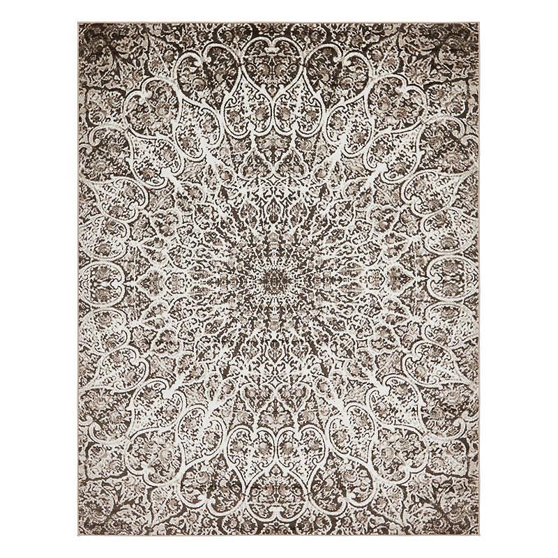 Unique Loom Grace Sofia Rug, Brown, 8Ft Sq