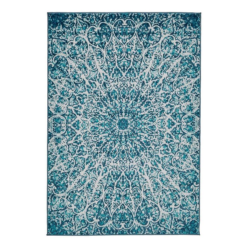 Unique Loom Grace Sofia Rug, Blue, 8Ft Sq