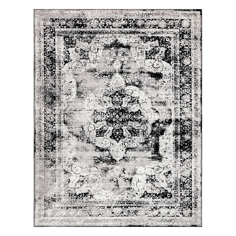 Unique Loom Salle Garnier Sofia Rug, Black, 8Ft Sq