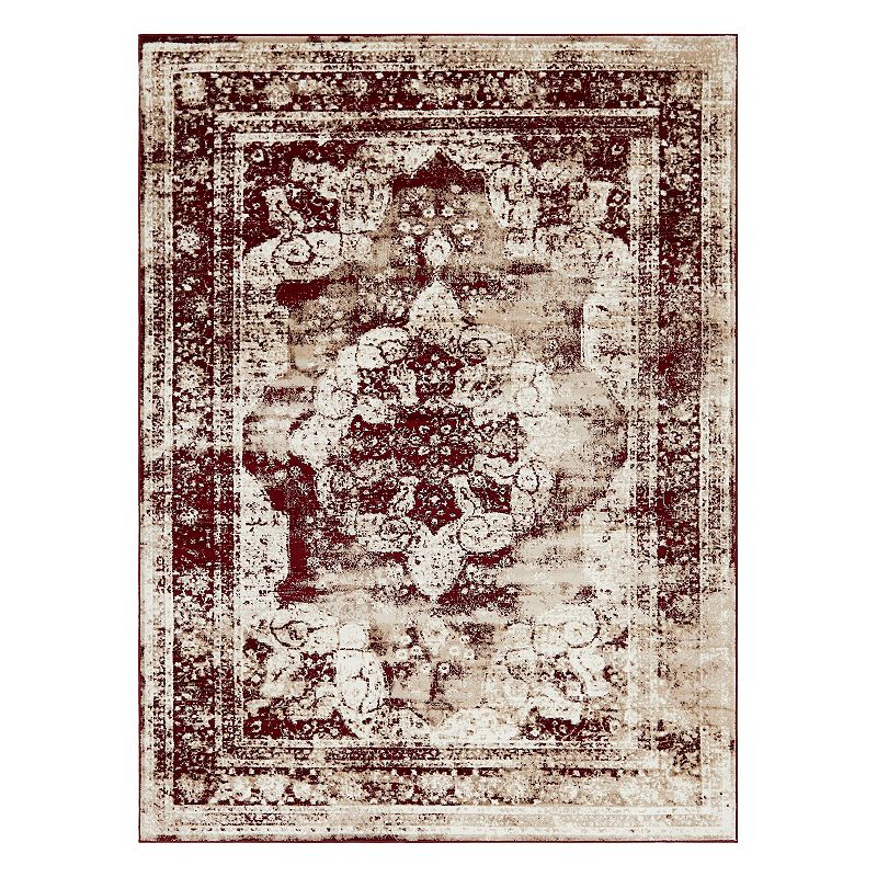 Unique Loom Salle Garnier Sofia Rug, Red, 8Ft Sq