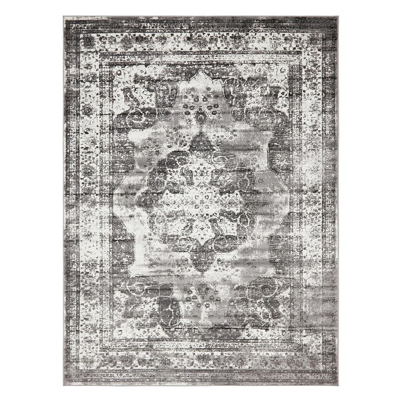 Unique Loom Salle Garnier Sofia Rug, Grey, 8Ft Rnd