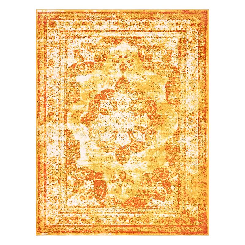 Unique Loom Salle Garnier Sofia Rug, Orange, 8Ft Sq