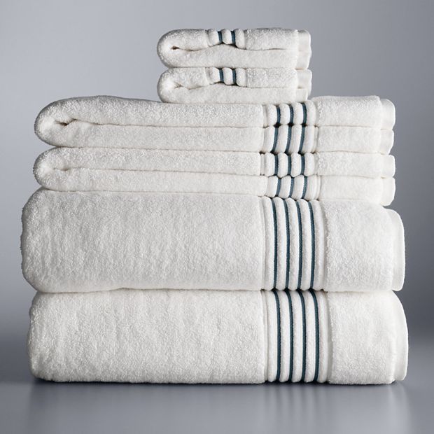 Certified Organic Cotton 6-Piece Bath Towel Set - Dark Gray