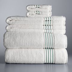 Vera Wang Modern Lux 6-Piece Cotton Towel Set, White