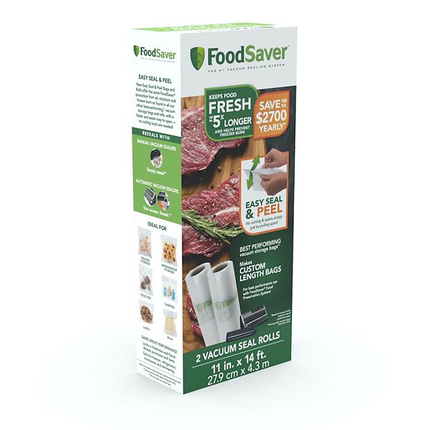 FoodSaver Easy Seal & Peel 11 x 14' Vacuum Seal Roll, 5 Pack