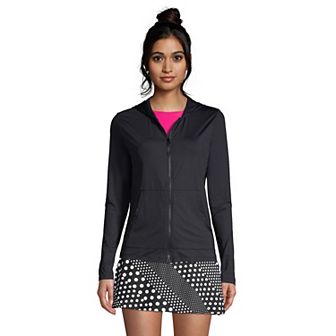 Women's Lands' End UPF 50 Hooded Long-Sleeve Rash Guard