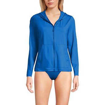 Women's Lands' End UPF 50 Hooded Long-Sleeve Rash Guard