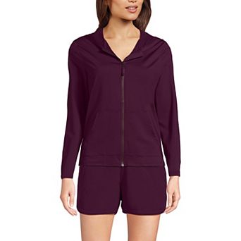 Women's Lands' End UPF 50 Hooded Long-Sleeve Rash Guard