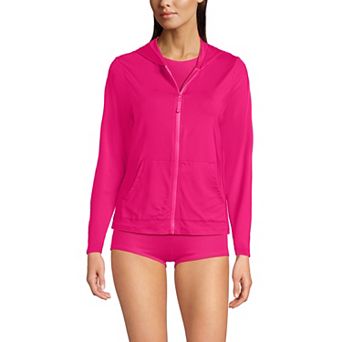 Women's Lands' End UPF 50 Hooded Long-Sleeve Rash Guard