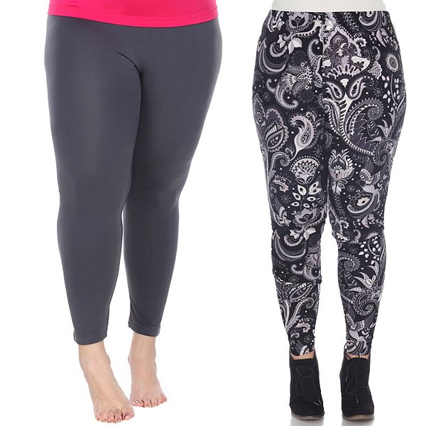 Plus Size White Mark 2-pack Leggings