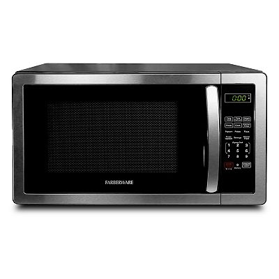 Black steel microwave hotsell