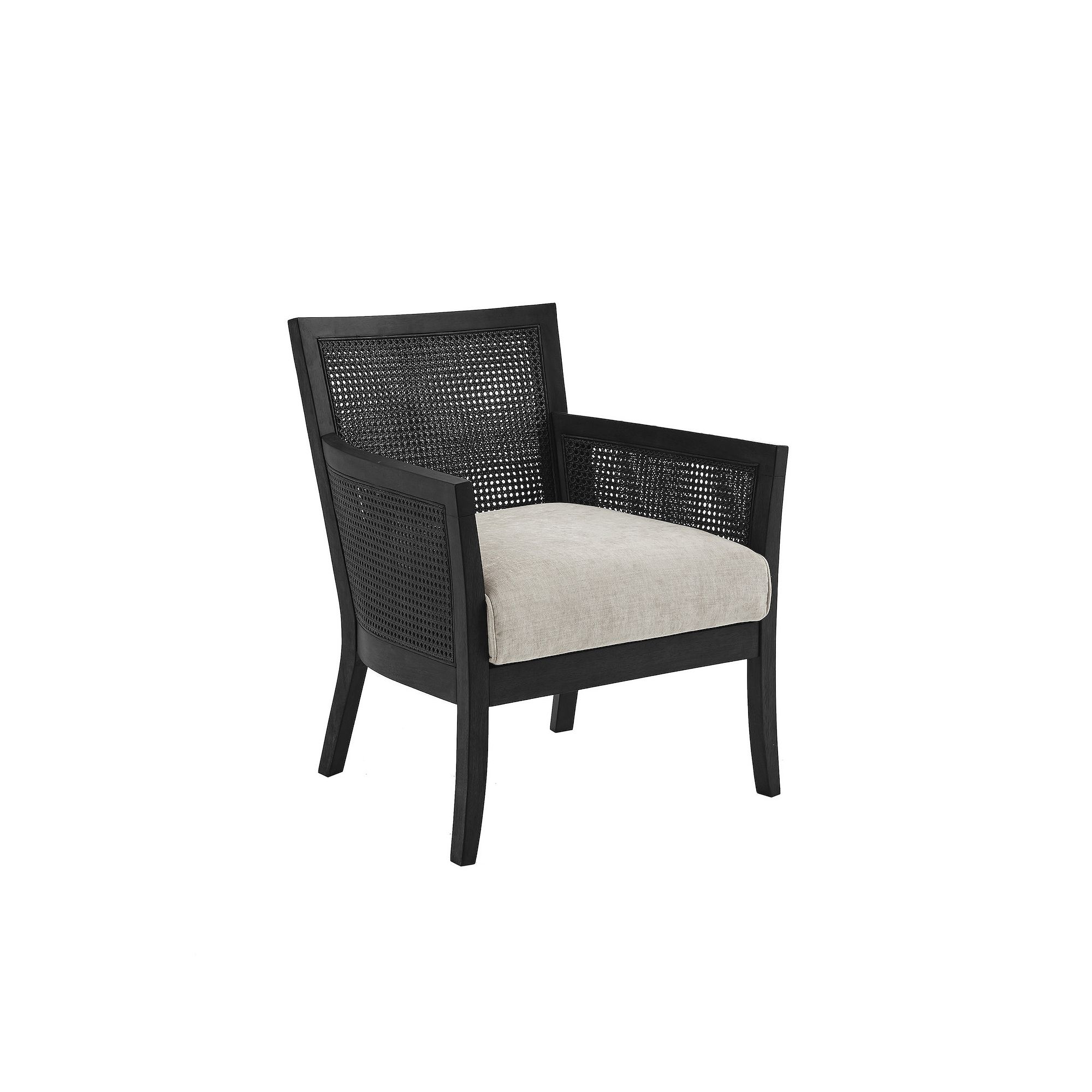Madison Park Blaine Cane Accent Chair, Black