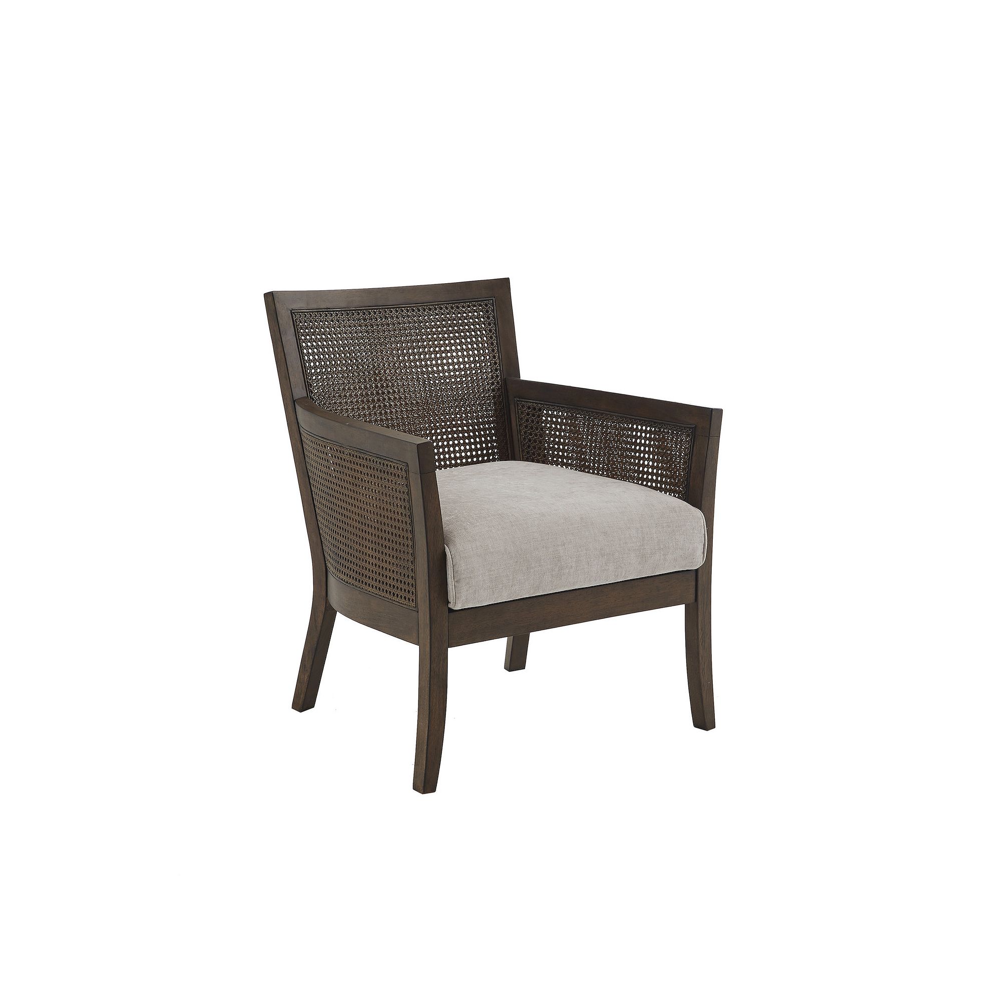 Madison Park Blaine Cane Accent Chair, Brown